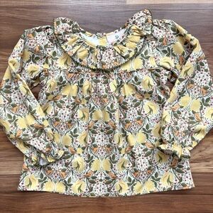 Smockingbird Floral Bird Printed Girl's 4 Long Sleeve Top